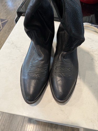 Sofort Men's Black Leather Western Equestrian Boots Size 12 Model 07160658 