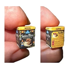 Dollhouse Miniature Vintage Swiss Miss Mocha Coffee Box