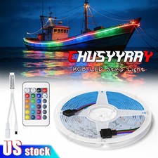 5M RGB LED Boat Light Deck Waterproof 12v Flexible LED Strip Lights Kit Marine