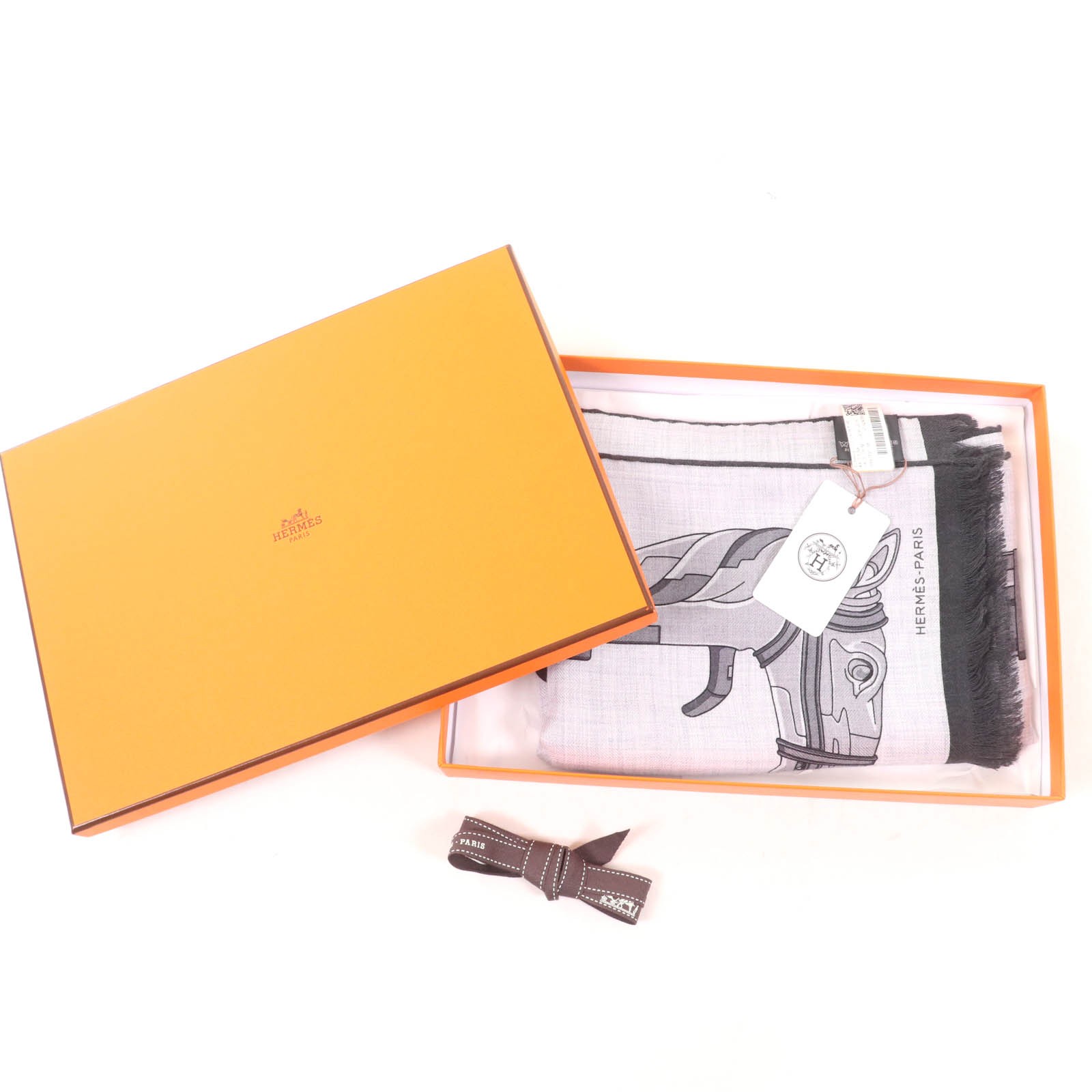 HERMES Stall Rectangle 63x180 cm Katsouna Current product cashmere Women thumbnail 2