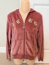Y2K Vintage BCBGMAXAZRIA Pink Velour Full Zip...