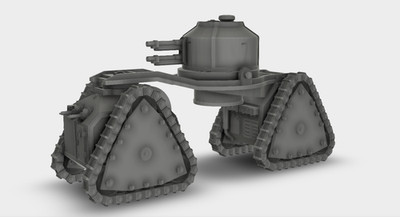 Delahaye Tank 1918 Tank Prototype WW1 Kit 3D Printed 1:100 - 1:35