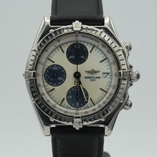 BREITLING CHRONOMAT A13050.1 Men's Watch Steel White MOP Chronograph 39 mm
