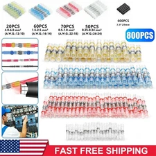 800PCS Waterproof Solder Stick Seal Sleeve Heat Shrink Butt Wire Connectors Kit