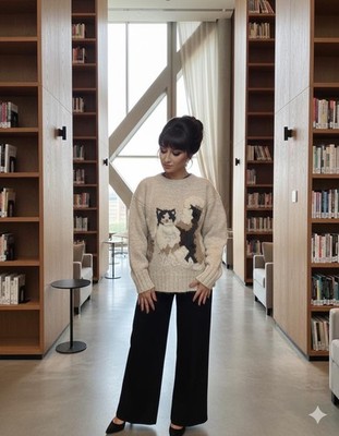 Cat lovers jumper extra large
