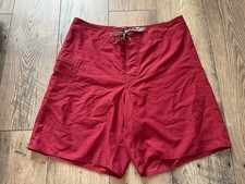 Patagonia Solid Red Board Shorts Swim Trunks Men's Size 34 Unlined