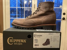 Size 12 Chippewa Cibola 6 Men’s Work Boots Brown Leather Vibram Soles