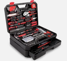 325 Piece Home Repair Tool Kit With Toolbox Case for DIY and Handyman Use