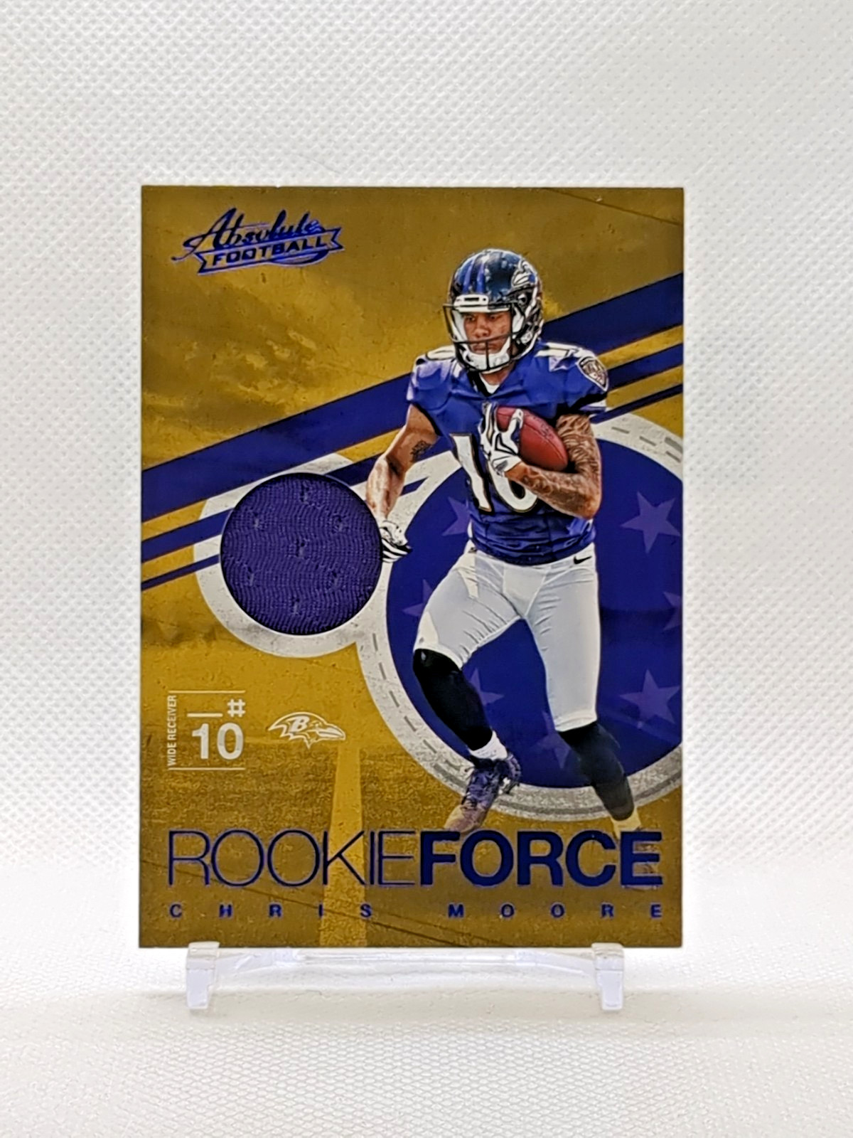 Chris Moore Panini Absolute Rookie Force Material #6 Blue