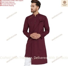 Mens Kurta Handmade New Fancy Kurta Mens Traditional Kurta Color Maroon