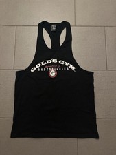 Vintage Golds Gym Tank Top Large Stringer The Mecca Of Bodybuilding Black 80 s