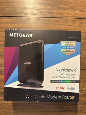 Netgear Nighthawk AC1900 WiFi Cable Modem Router w/Box