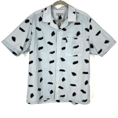 Ted Baker Sourdo Brush Stroke Print Button Down Collared Shirt Men's XL NEW