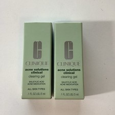 New Clinique Acne Solutions Clinical Clearing Gel .1 FL. OZ. X 2