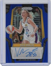 2025 Panini Prizm WNBA Julie Vanloo Blue Prizm Autograph /75 Los Angeles Sparks