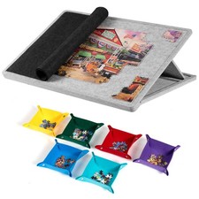 1000-Piece Puzzle Board with Sorting Trays, Adjustable Stand  Non-Slip Surface