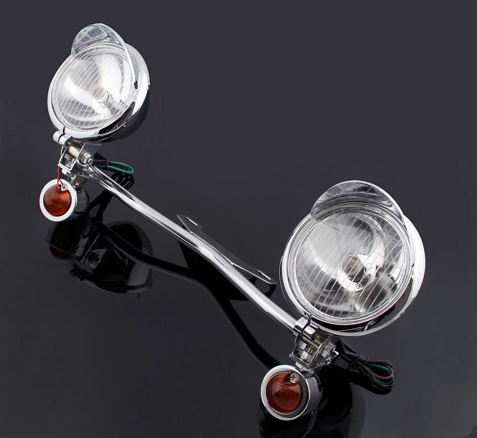 Driving Passing Turn Signal Spot Light Bar For Honda Yamaha Suzuki Kawasaki - Image 2 of 4