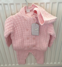 Set maglia bambina giacca e pantalone con cappuccio rosa 0 - 3 - 6 - 9 mesi