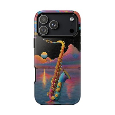 For iPhone/Galaxy/Pixel | Phone Ink Case - Saxophone Psychedelic Art