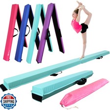 MARFULA 6 FT / 8 FT / 9 FT / 10 FT Folding Gymnastic Balance Beam for Kids wi
