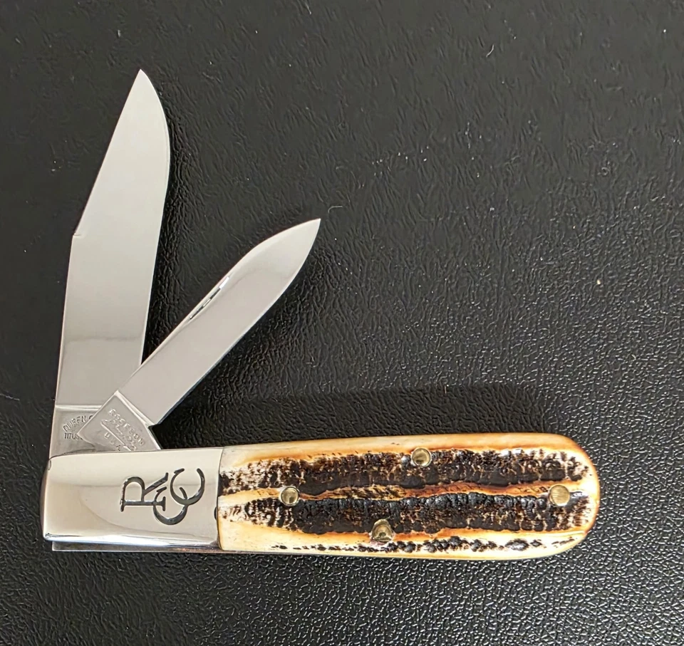 Queen Manufacturing Robeson 2006 EE. UU. Mastercraft Bone Stag Barlow 1/200 con caja Foto 2 de 4