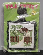 Vintage New Old Stock Tile Trivet House Theme **READ LOOSE TILE**