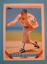 MLB Greg Maddux P Chicago Cubs Atlanta Braves 1993 Topps  #183 Base Card HOF!