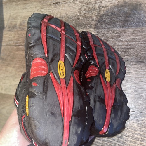 Scarpe da trekking Keen giovani taglia US 9 elastici stringate trail escursionisti nere rosse - Foto 11 di 11