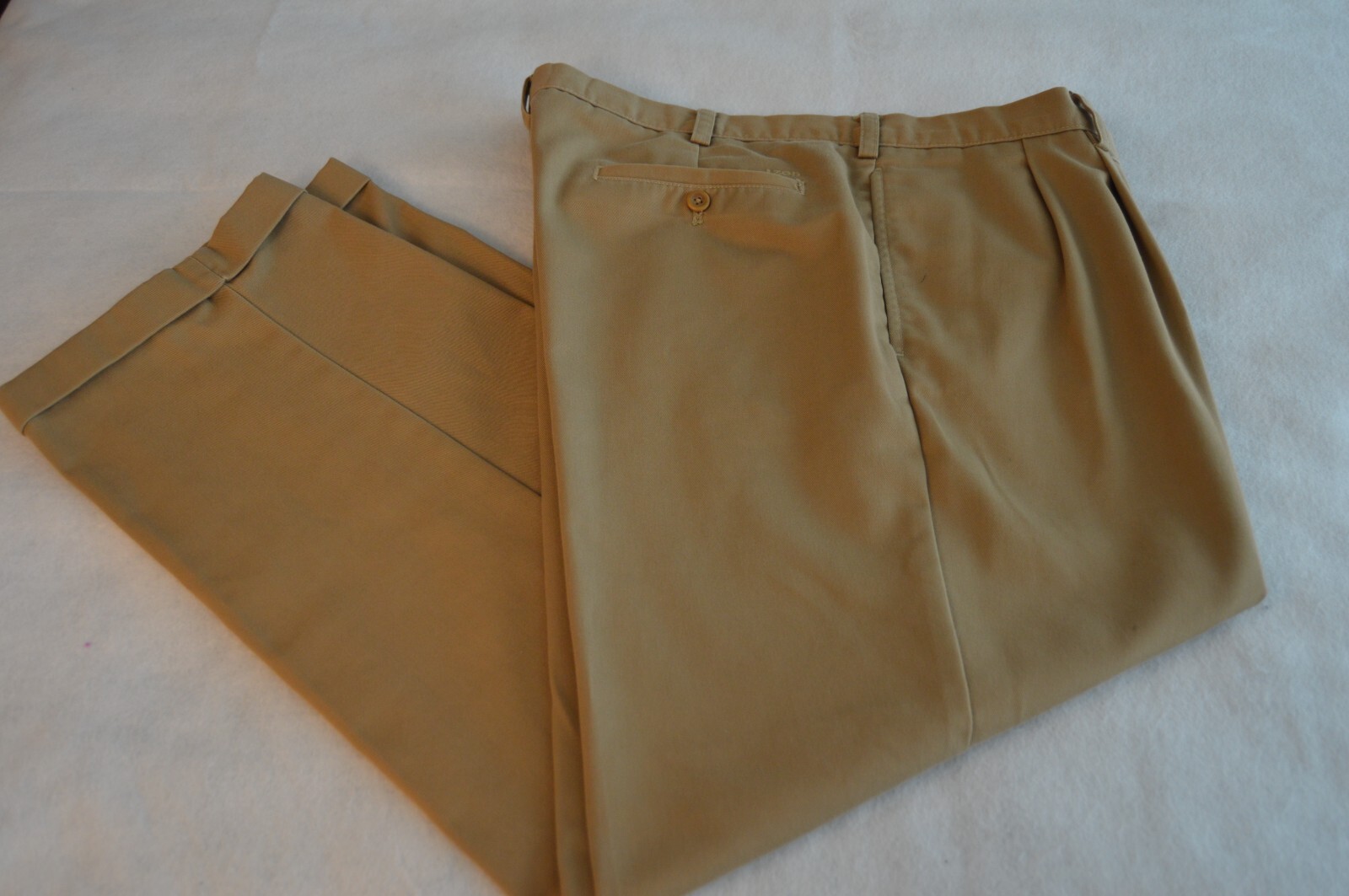 IZOD Men's Pants Size 40 x 30 Khaki Pleated 100 Cotton eBay