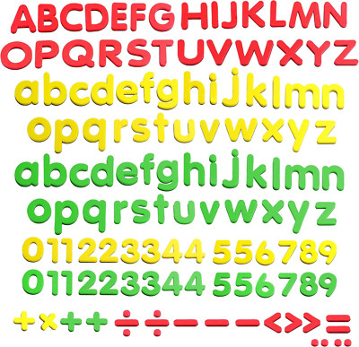 123 Pcs Magnetic Form Letters and Numbers with Uppercase and Lowercase plus Symb