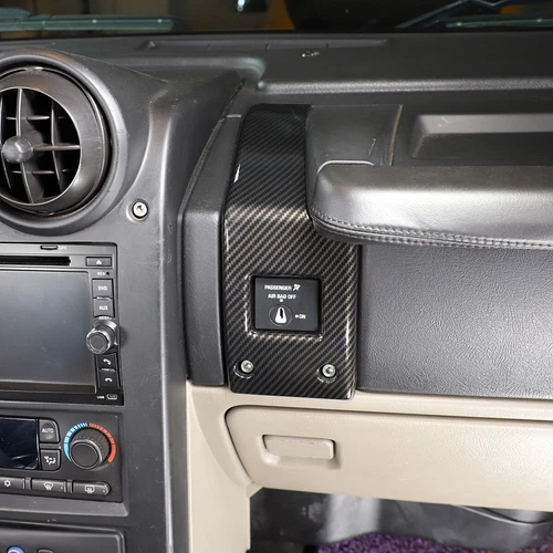 ABS Carbon Fiber Interior Center Console Trim Cover Set Fits Hummer H2 2003-2007 - Picture 4 of 30