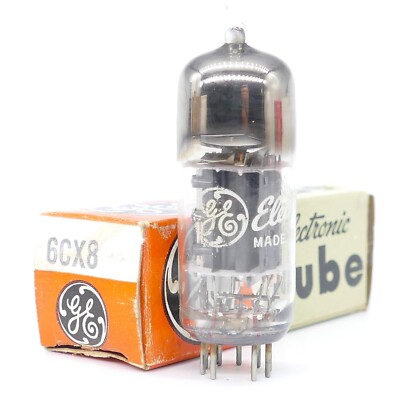 One Excellent GE 6CX8 Tube NOS NIB TRIODE/PENTODE GM[%]: 109/125 AMPLITREX