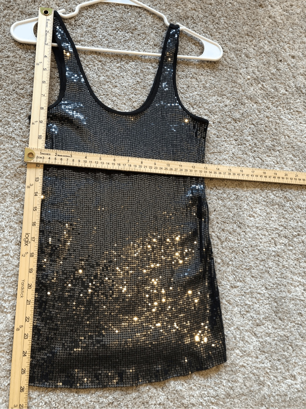 Express Sexy Basic Women’s Gray 2 Piece Sequin Tw… - image 9