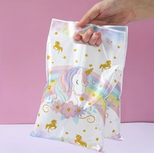 10 Pcs Birthday Party Girls Unicorns Bags Loot Goodie/Candy Bags - Brand New - Picture 4 of 6