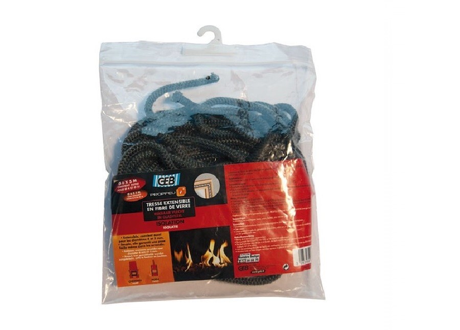 Treccia Estensibile° 6 MM X 5 M Fibra Di Vaso Guarnizione Porta Inserto Poêl