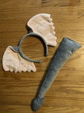 Elephant Plush Headband Ears Tail Halloween Costume One Size Adult Child