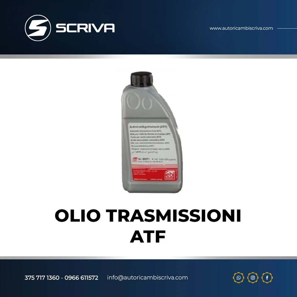 COME DESCRIZIONE OLIO PER TRASMISSIONI AUTOMATICHE ATF COLORE ROSSO MARCA FEBI 08971