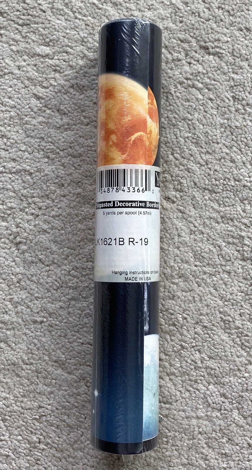 York Prepasted Decorative Wallpaper Border Solar System LK1621B R19 5yd eBay