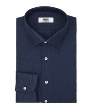 Camicia uomo Blu | Regular/Slim | Collo Francese | Lino | PERSONALIZZABILE