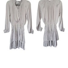 Reset by Jane Lana Smocked Details Long Sleeve Tie Mini Dress Fairy Prairie