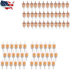 72 Pcs For Kawasaki Kohler Briggs Gas Inline Fuel Filter 1/4" x 5/16" Universal