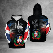 Personalized Dominican Republic Unisex 3D Hoodie Size S-5XL Republica Dominicana