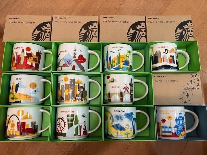 Starbucks coffee Cup Mug You Are Here Collection set of 9 | eBay