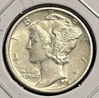 1944 S Mercury Dime Almost Uncirculated 90% Silver Coin AU /BU