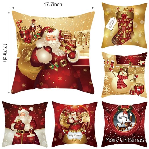 18x18" Christmas Sofa Pillow Case 3D Snowman Cushion Cover Decoration Cover gift - Picture 2 of 26