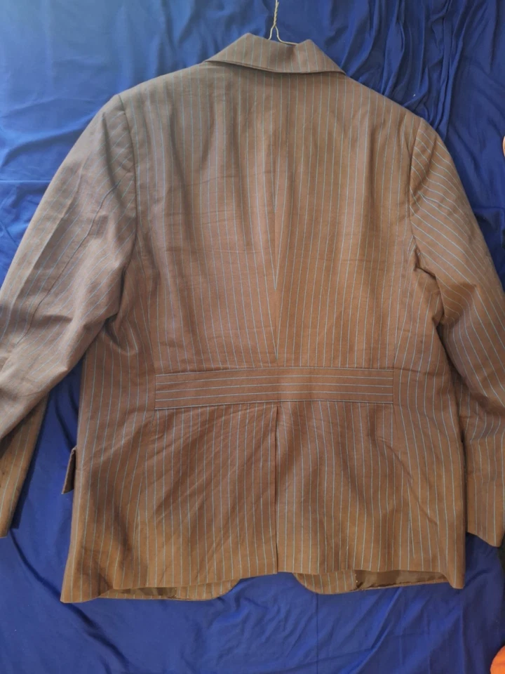 Traje Baron Boutique 10th Doctor Who Marrón a Rayas Foto 2 de 4