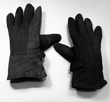Sheep Leather Thermal Gloves /Unisex/Black/ Hand Crafted/Durable Winter Gloves