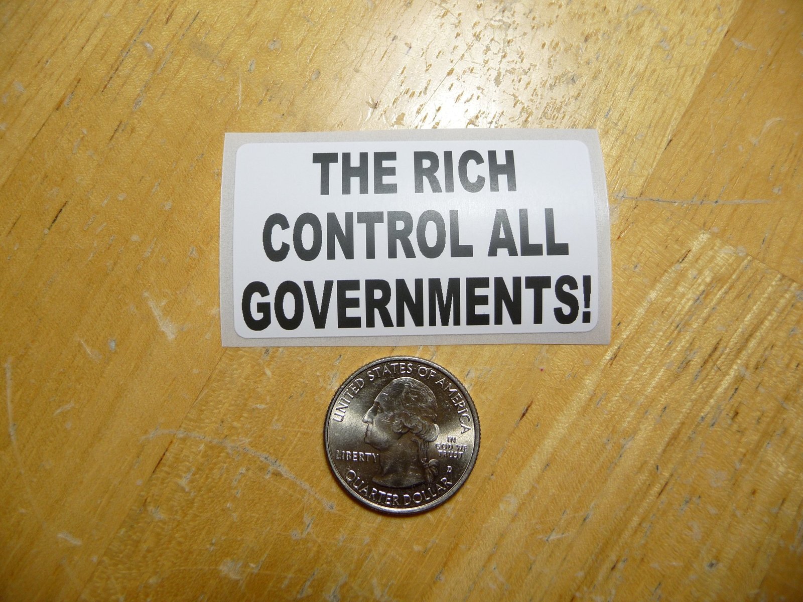 Bulk Pack of 50 The Rich Control All Governments Protest Sticker Decals  