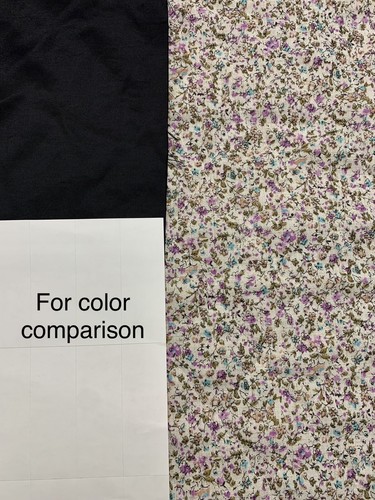 Vintage Pre-Quilted Fabric Dainty Tiny Floral Calico Marcus Bros Purple 4 Yards - Picture 5 of 10