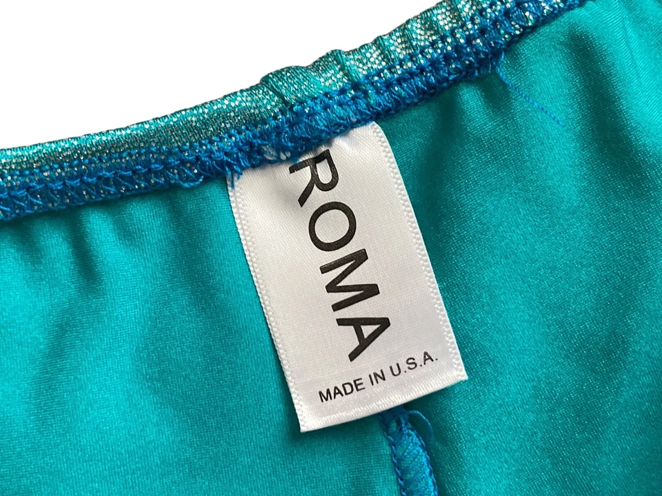 Traje de baño de bikini azul brillante ROMA para mujer talla pequeña parte inferior nuevo sin etiquetas Foto 4 de 4